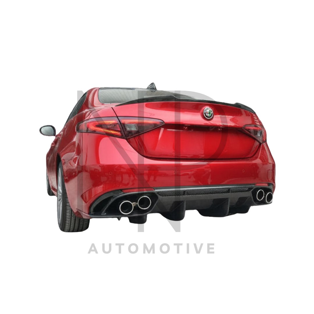 DIFFUSORE POSTERIORE STILE QV CARBONIO PRE PREG ALFA ROMEO GIULIA STANDARD / VELOCE