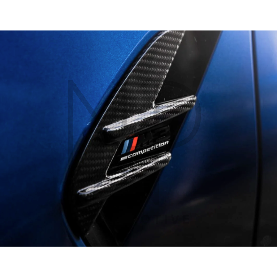 COPERTURA LOGHI LATERALI PARAFANGHI CARBONIO BMW M3 G80 G81 DRY PRE PREG