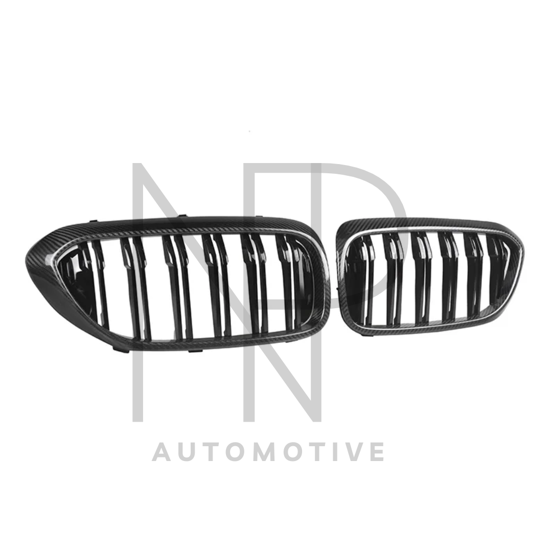 GRIGLIE ANTERIORI CARBONIO PRE PREG BMW M5 F90 PRE LCI SERIE 5 G30 G31 PRE LCI