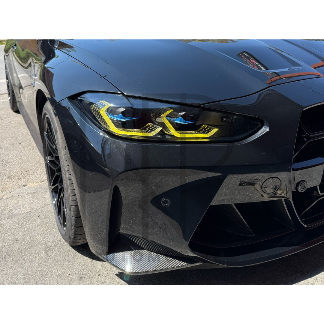 CANARD LATERALI ANTERIORI STILE OEM BMW M3 G80 M4 G82 CARBONIO DRY PRE PREG