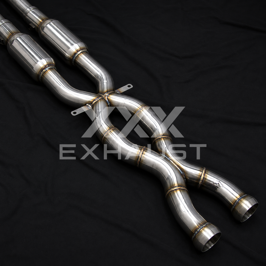 Centrale Doppio X-Pipe con Catalizzatori BMW M3 E92 S65 Acciaio Inox