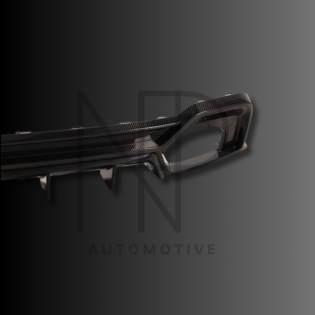 DIFFUSORE POSTERIORE IN FIBRA DI CARBONIO PRE PREG AUDI RS6 C8 STILE PK