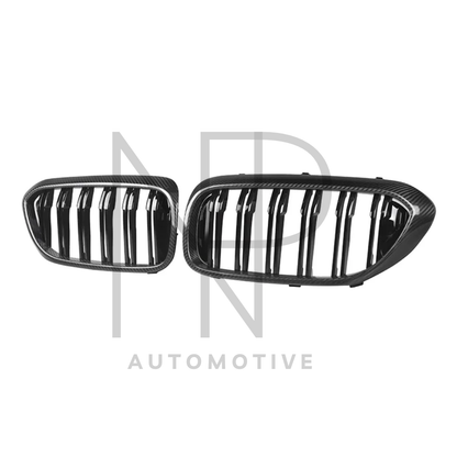 GRIGLIE ANTERIORI CARBONIO PRE PREG BMW M5 F90 PRE LCI SERIE 5 G30 G31 PRE LCI