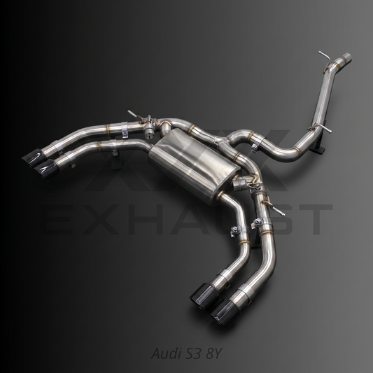 SCARICO CATBACK INOX CON VALVOLE AUDI S3 8Y TELECOMANDO + OEM