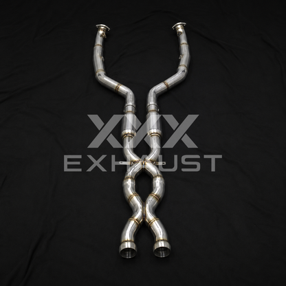 Centrale Doppio X-Pipe con Catalizzatori BMW M3 E92 S65 Acciaio Inox