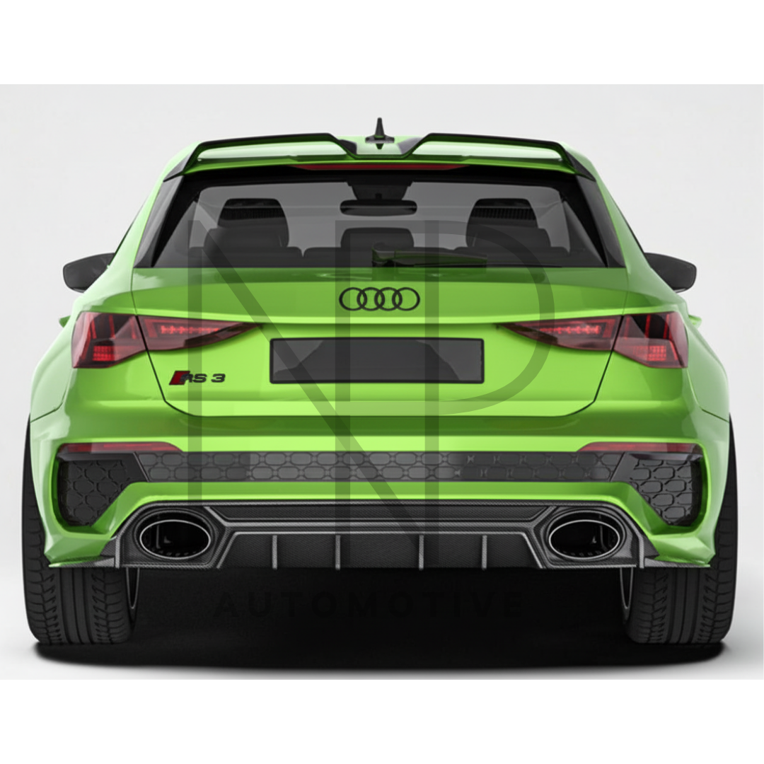 DIFFUSORE POSTERIORE PK STYLE CARBONIO PRE PREG AUDI RS3 8Y PRE RES