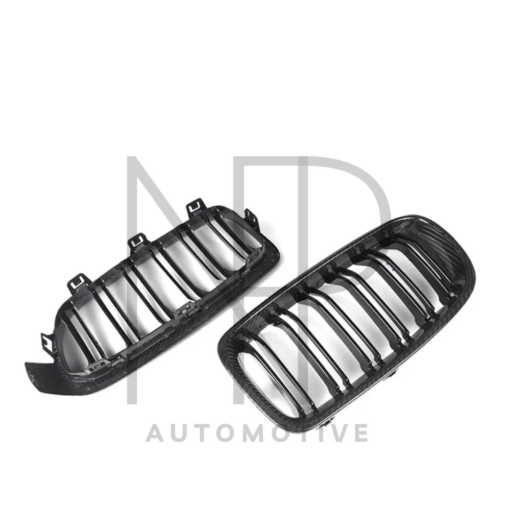 GRIGLIE ANTERIORI CARBONIO PRE PREG BMW M4 F82 F83 M3 F80 SERIE 4 F3X