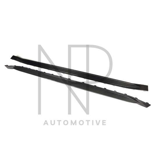 COPPIA MINIGONNE LATERALI STILE OEM IN FIBRA DI CARBONIO PRE PREG BMW M3 G80 G81