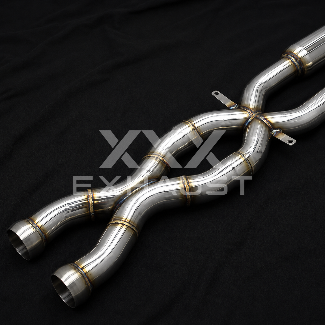 Centrale Doppio X-Pipe con Catalizzatori BMW M3 E92 S65 Acciaio Inox