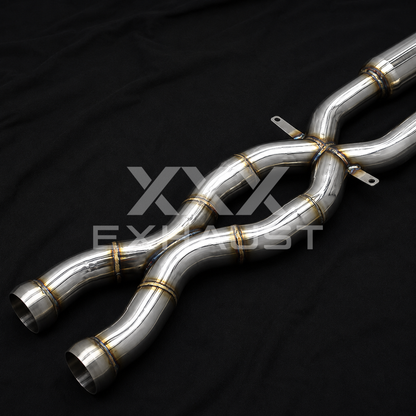 Centrale Doppio X-Pipe con Catalizzatori BMW M3 E92 S65 Acciaio Inox