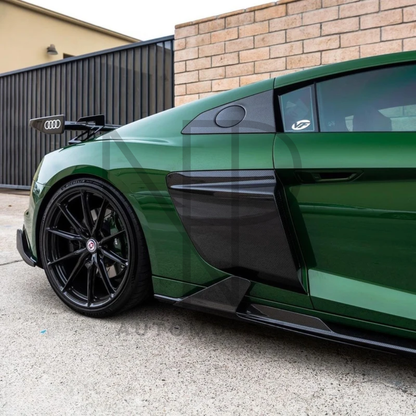 MINIGONNE LATERALI AUDI R8 RESTYLING 2019 FIBRA DI CARBONIO CP STYLE